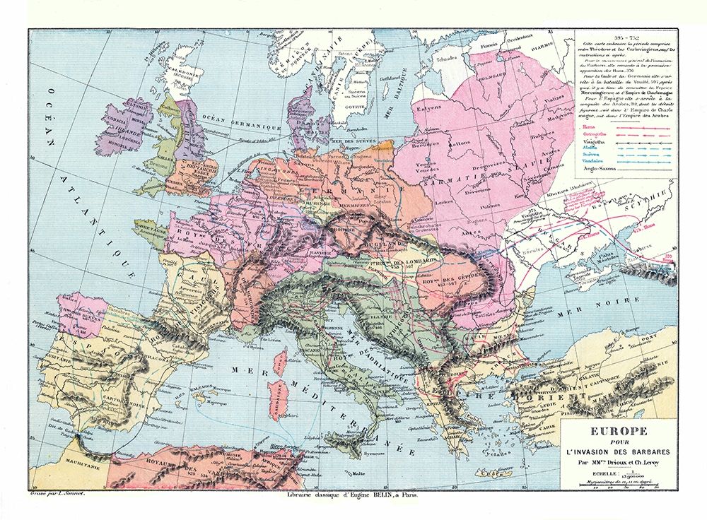 Barbarian Invasion Europe - Drioux 1882