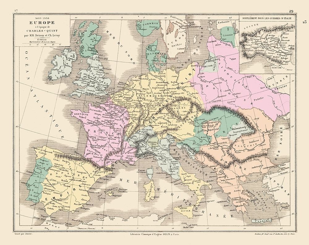 Europe 1453 to 1558 - Drioux 1882