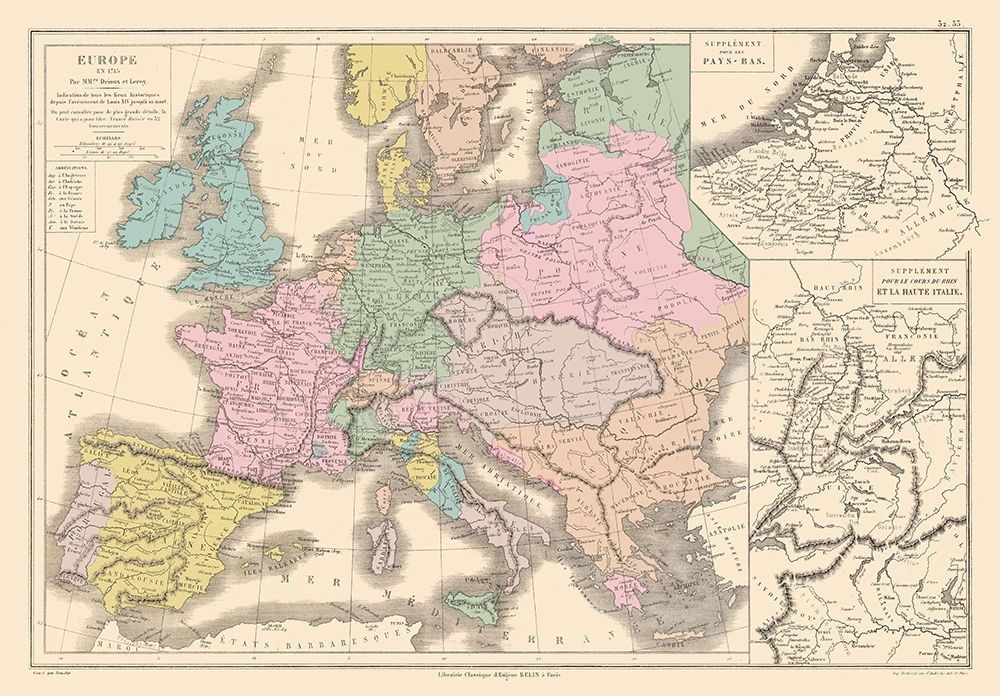 Europe 1715 - Drioux 1882