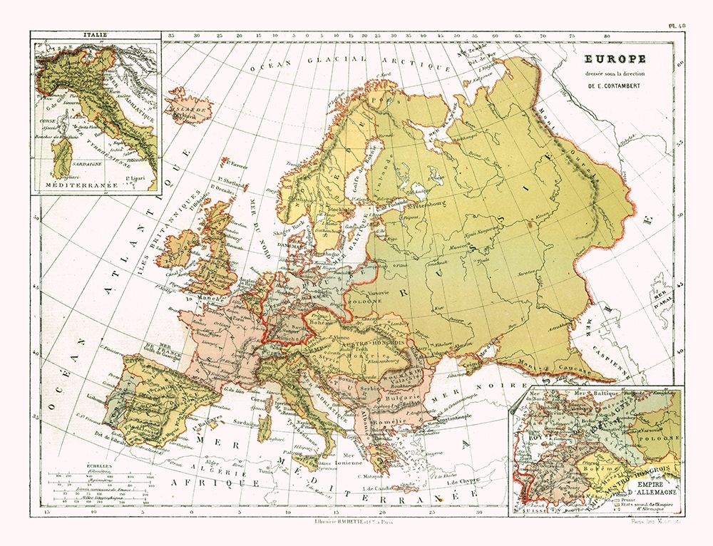 Political Europe - Cortambert 1880
