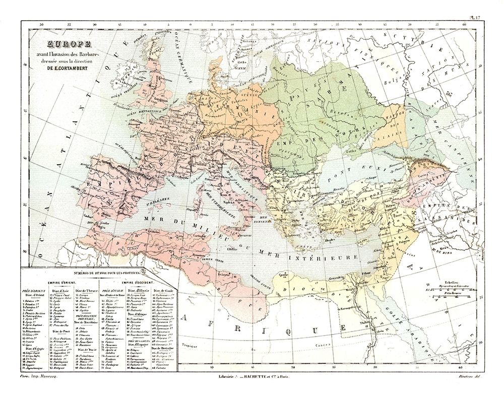 Europe Barbarian Invasions II - Cortambert 1880