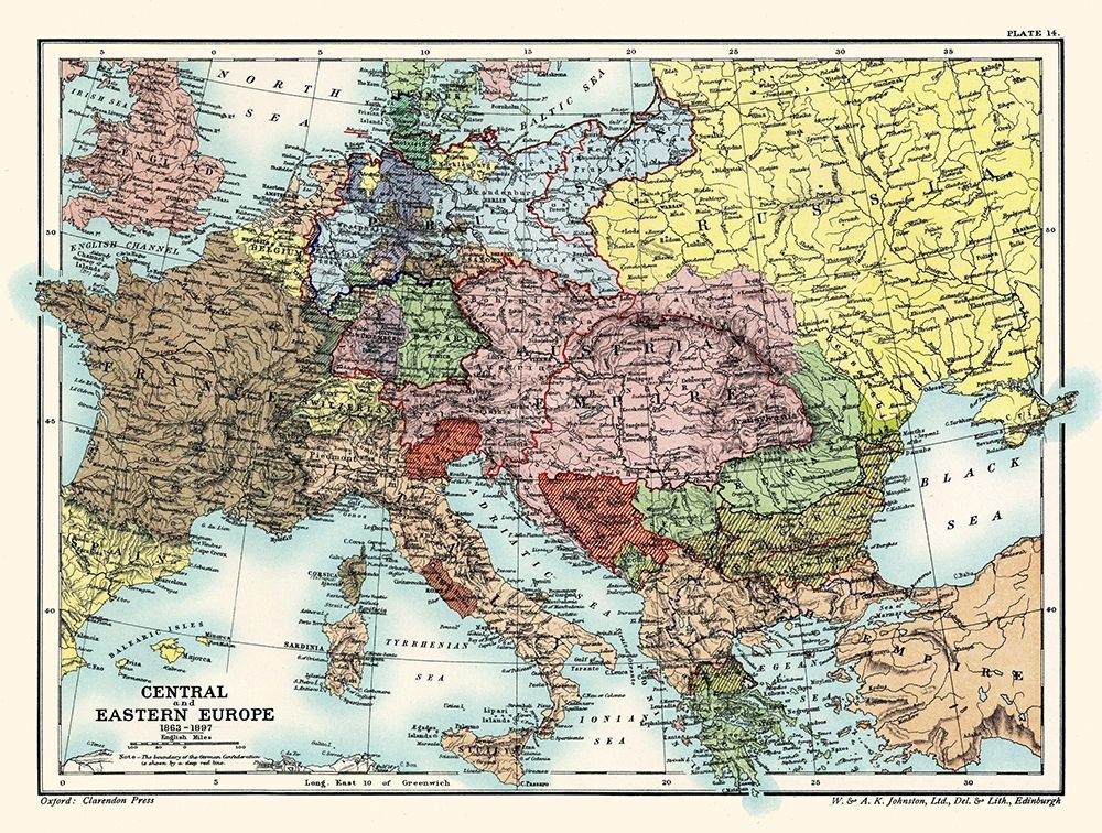 Central Eastern Europe 1863-1897 - Poole 1902