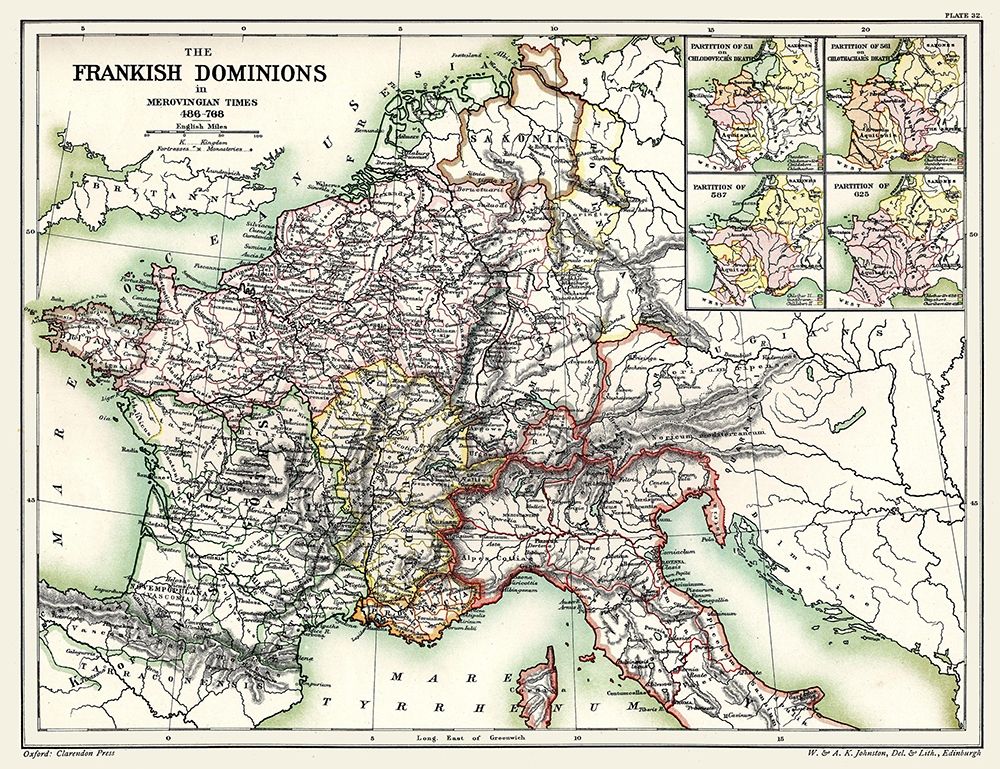 Europe Frankish Dominions Merovingian 486-768