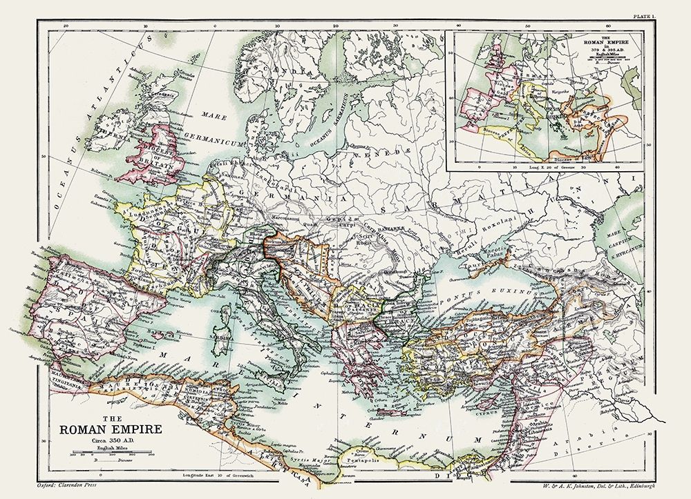 Roman Empire 350 AD - Poole 1902