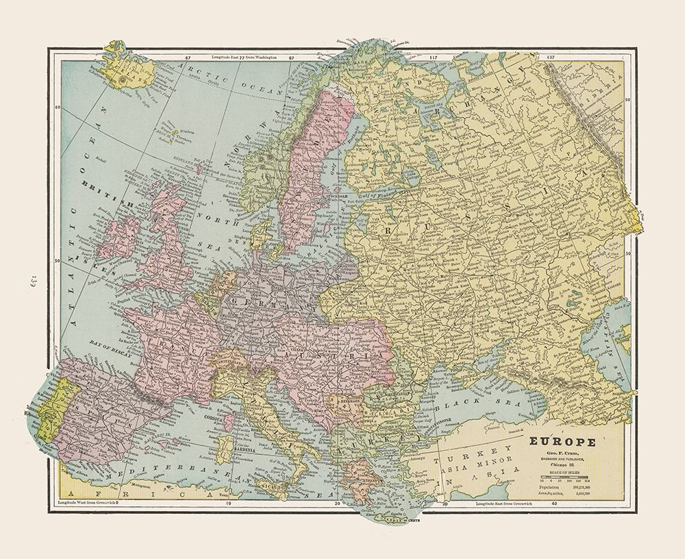 Europe - Cram 1892