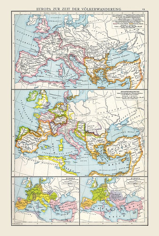 Europe Migrations - Droysen 1886