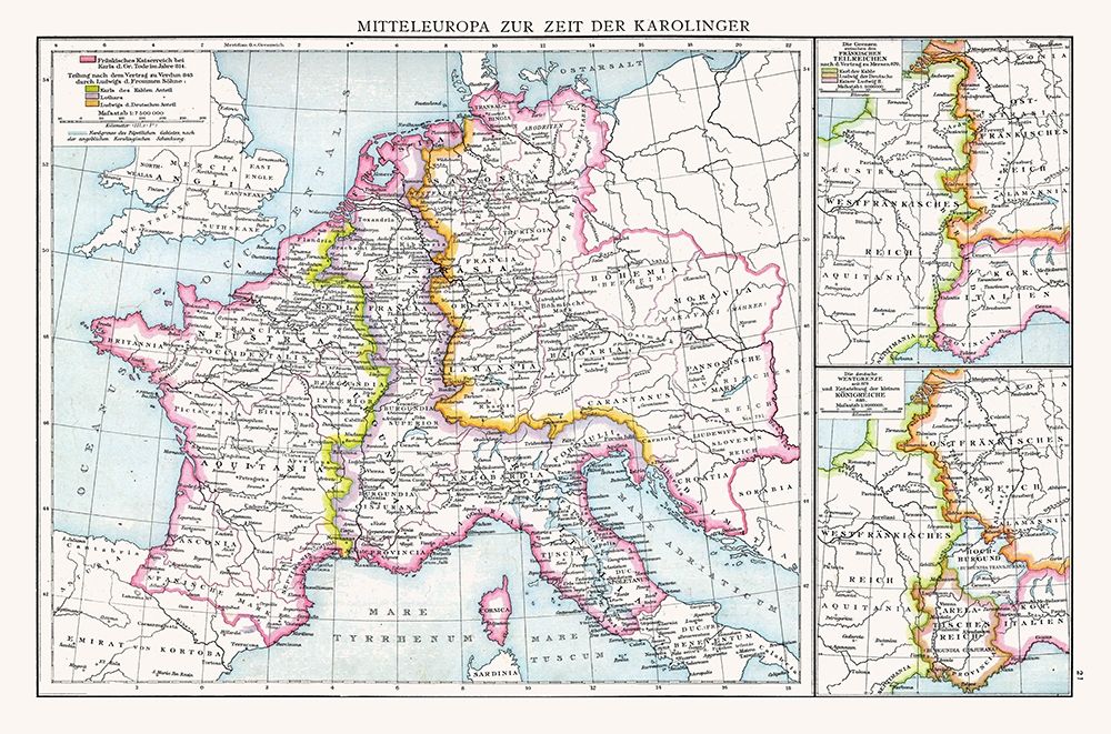 Central Europe Carolingians - Droysen 1886