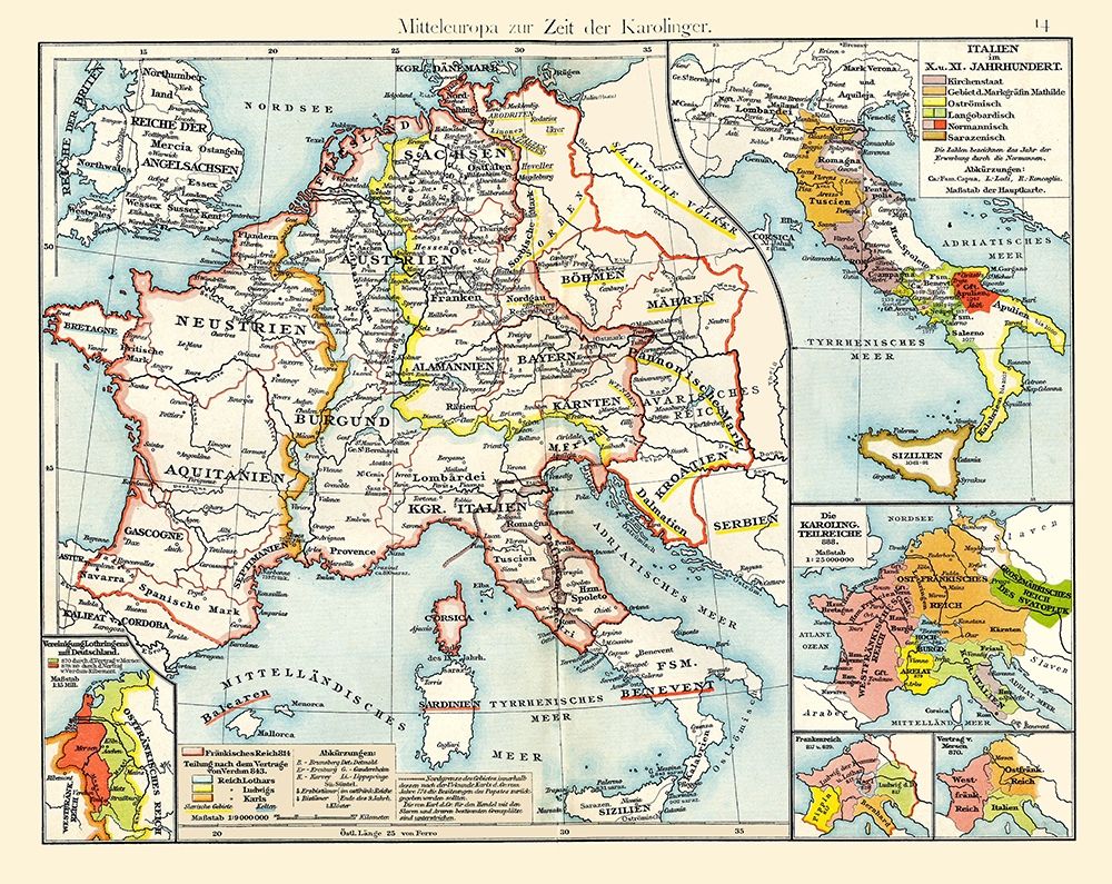 Central Europe Carolingians - Putzgers 1897