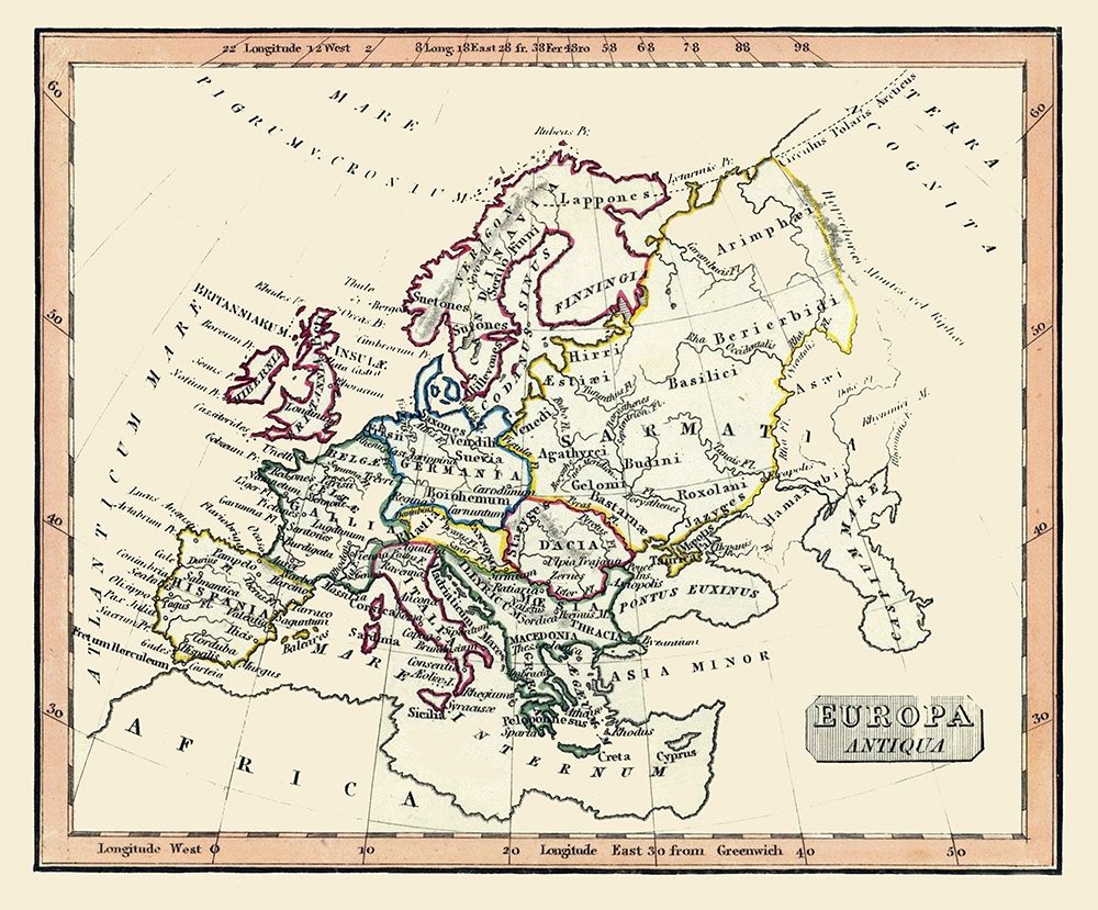 Ancient Europe - Fenner 1830