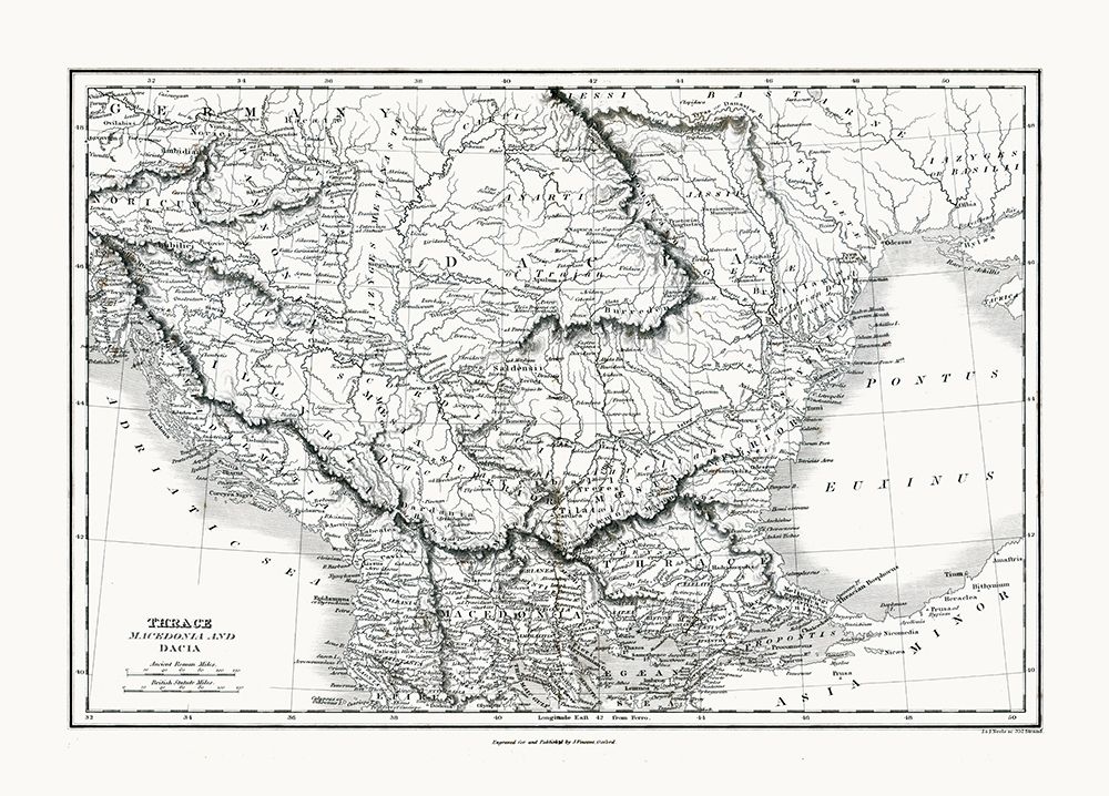 Europe Thrace Dacia Macedonia Greece - Oxford 1828