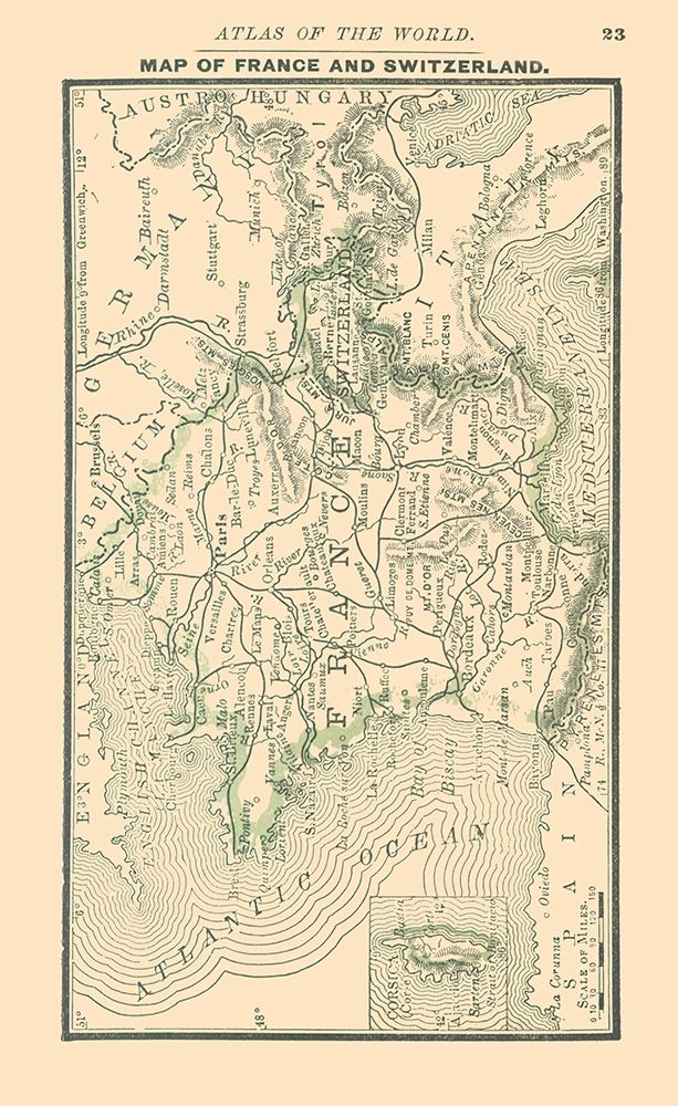 Europe France Switzerland - Alden 1886