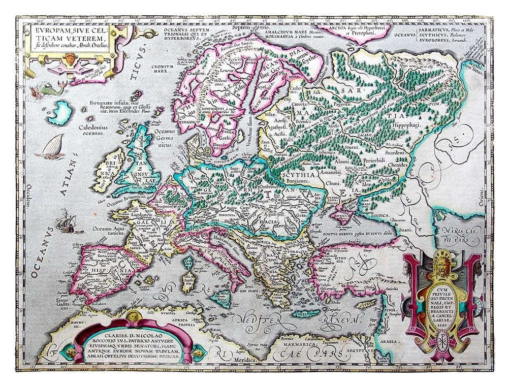 Ancient Europe 1595 - Ortelius