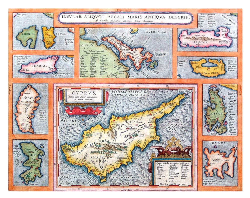 Europe Aegean Sea Islands - Ortelius 1570