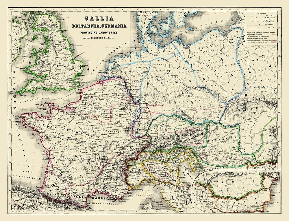 Europe France Britain Germany - Kiepert 1903