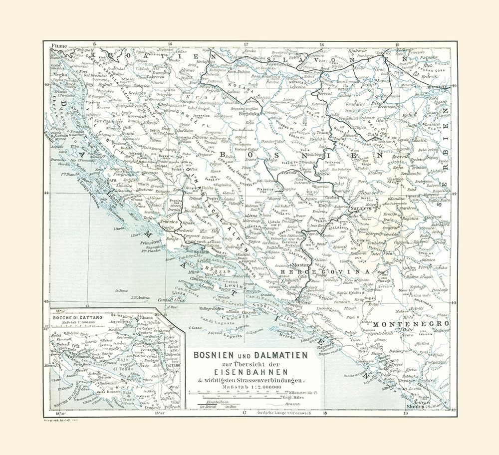 Europe Bosnia Dalmatia - Baedeker 1896