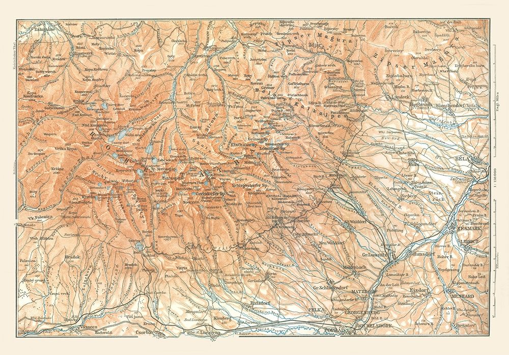 Europe Hohe Tatra Poland Slovakia - Baedeker 1896