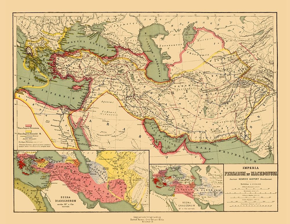 Europe Persian Macedonian Empires - Kiepert