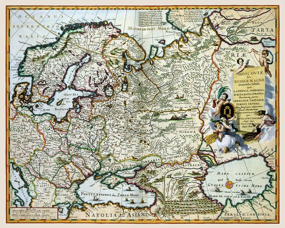 Europe Scandinavia Russia - Visscher 1681