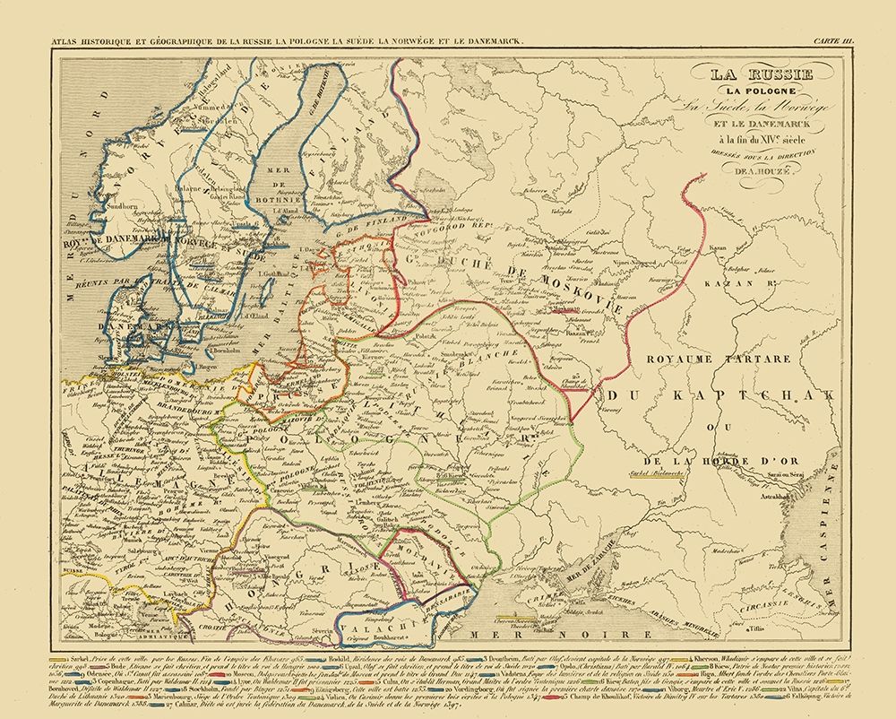 Europe Russia Poland Scandinavia - Houze 1850