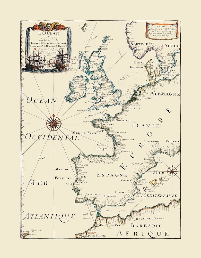 Atlantic Ocean Europe - Roy 1666