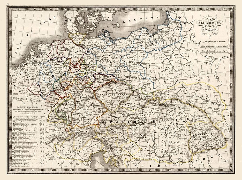 Central Europe Germany - Monin 1839