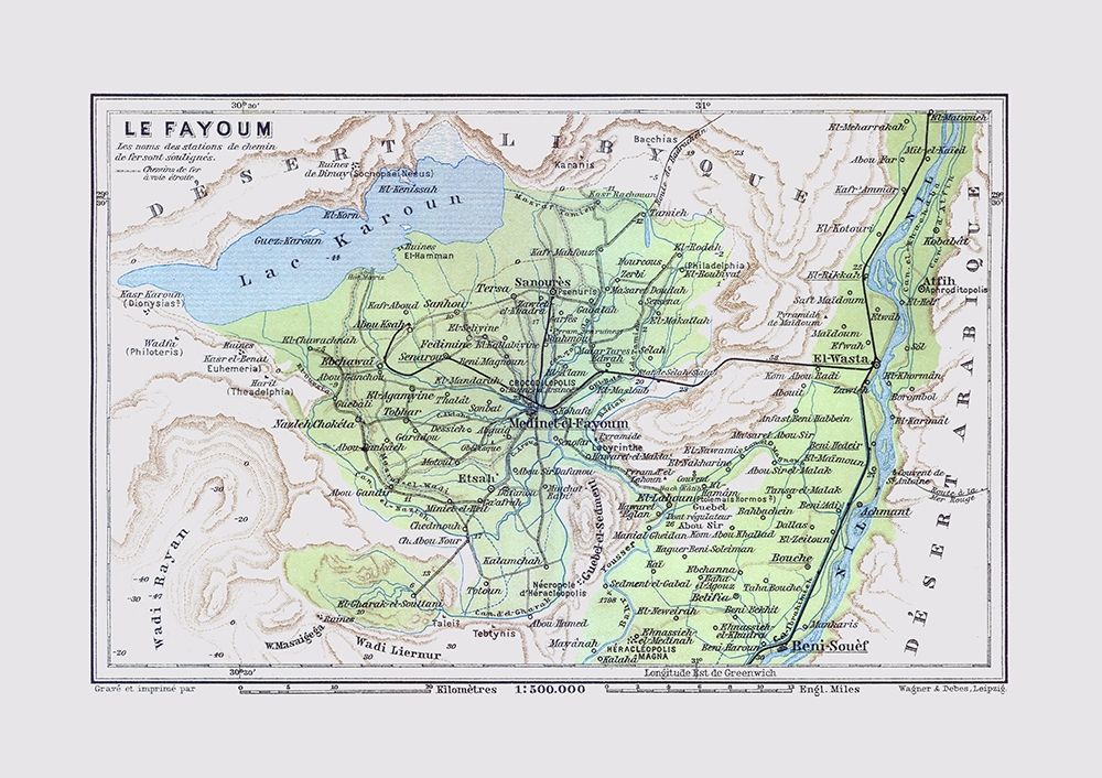 Africa Faiyum Egypt - Baedeker 1913