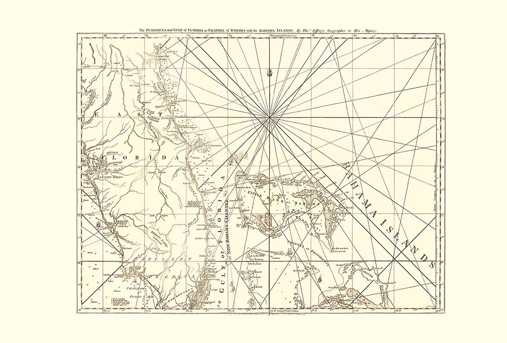 Bahamas, East Florida - Sartine 1775