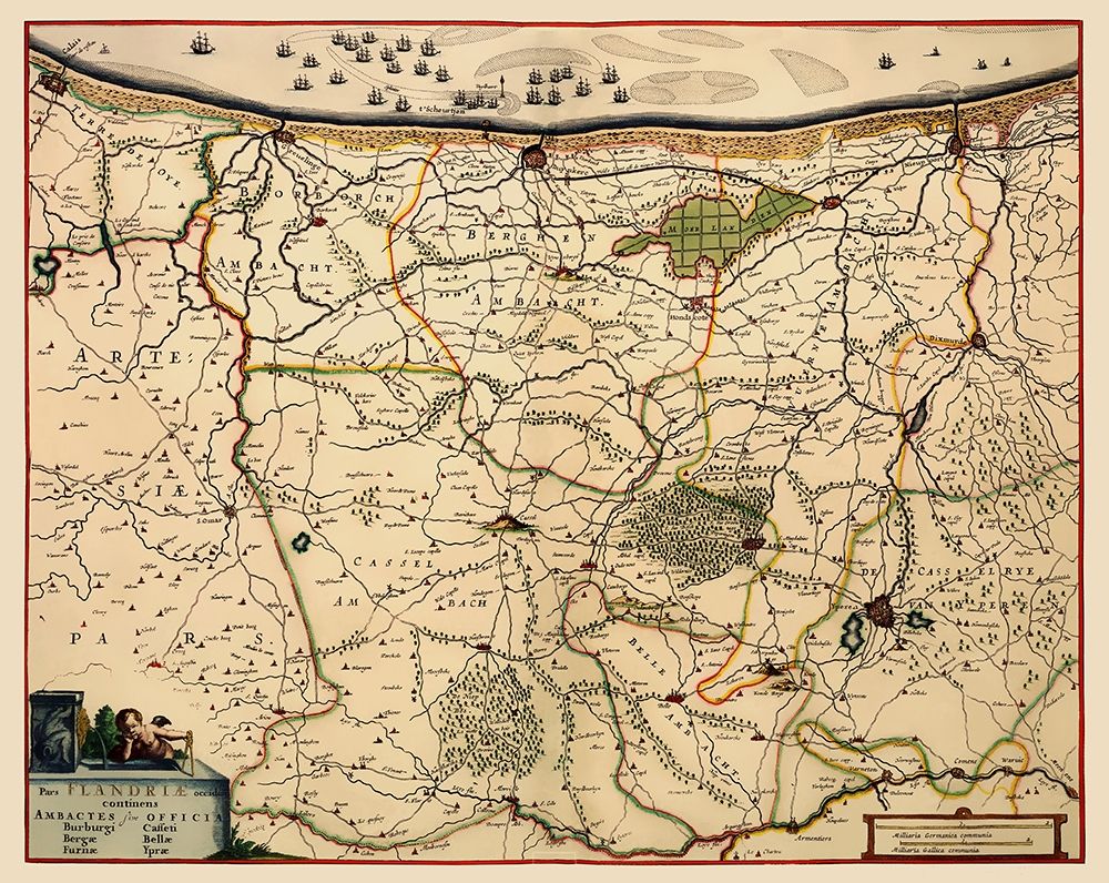 Benelux Flanders Region Belgium - Visscher 1680