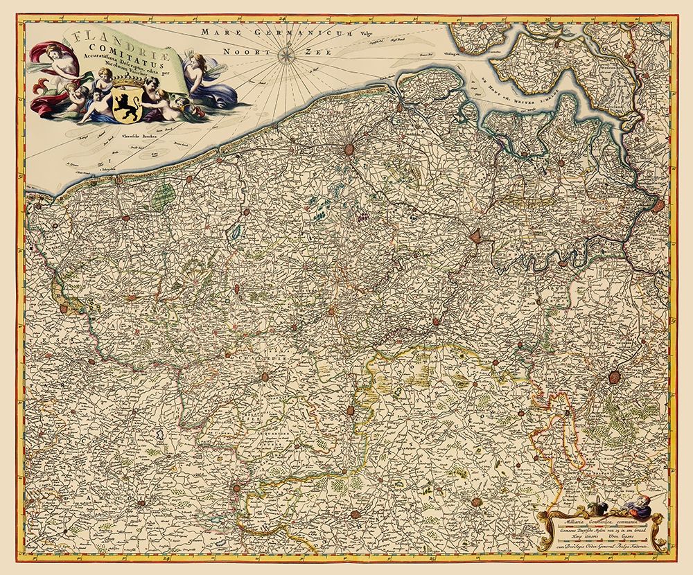 Benelux Flanders Belgium - Visscher 1680