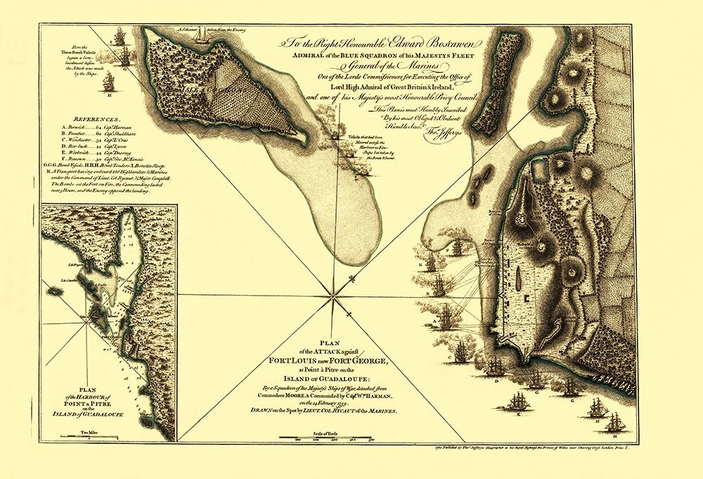 Caribbean Attack Plan Fort Louis Fort George