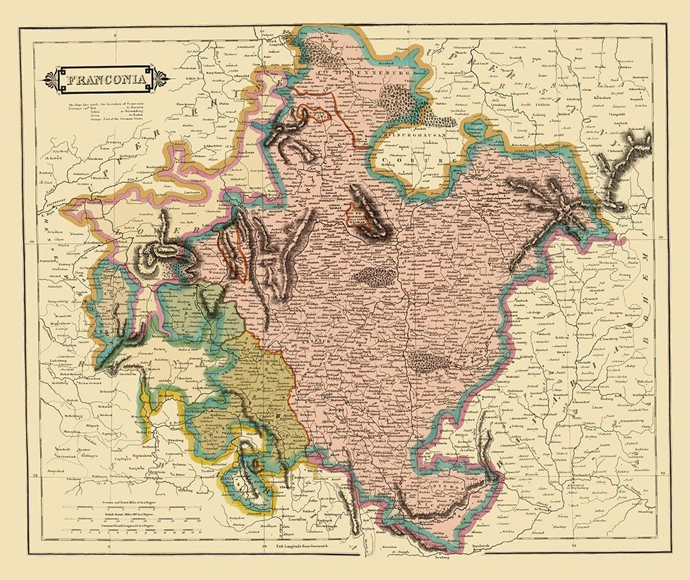 Franconia Duchy Germany - Hamilton 1831