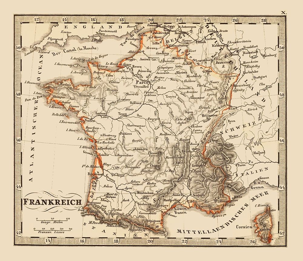 France - Stieler 1852