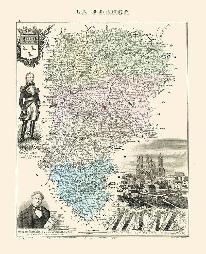 Aisne Region France - Migeon 1869