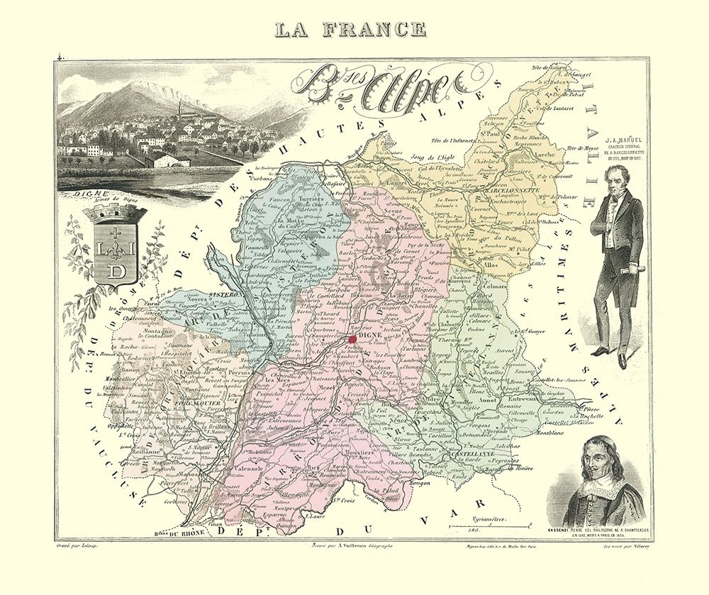 Basses Alpes Region France - Migeon 1869