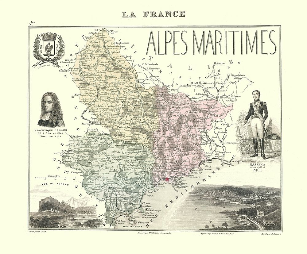 Alpes Maritimes Region France - Migeon 1869
