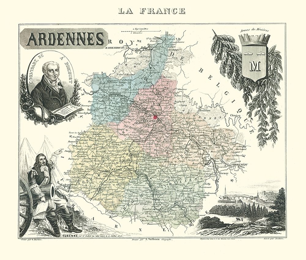 Ardennes Region France - Migeon 1869