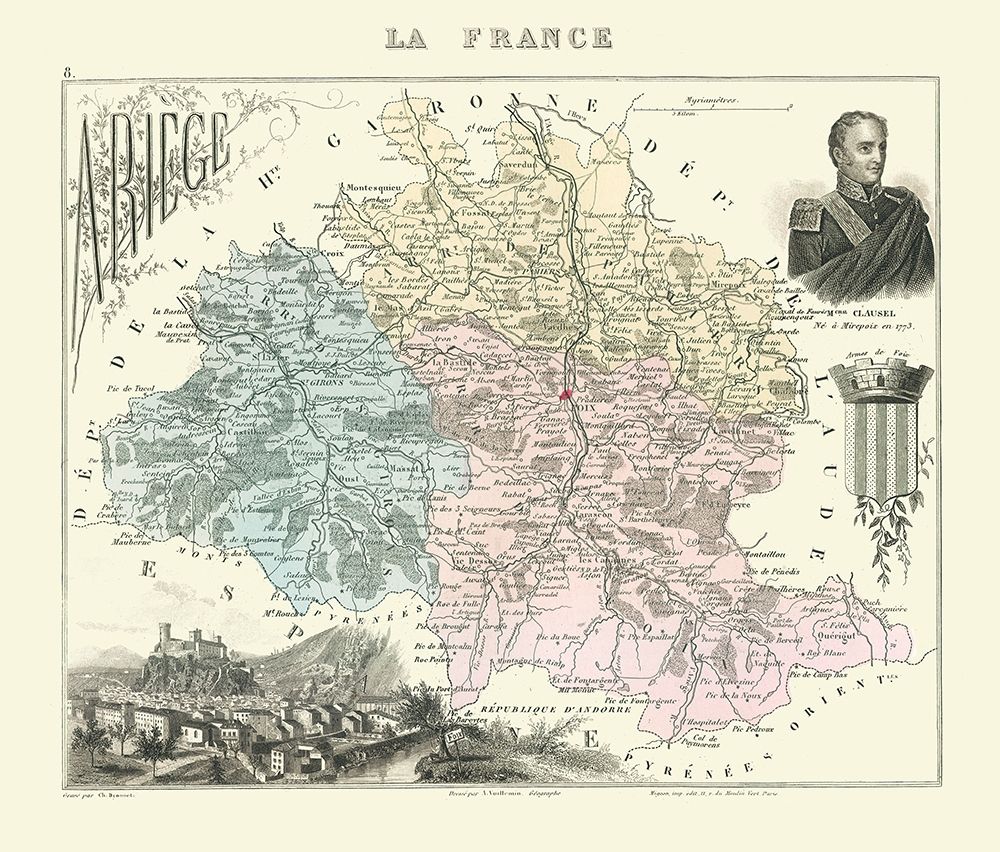 Ariege Region France - Migeon 1869