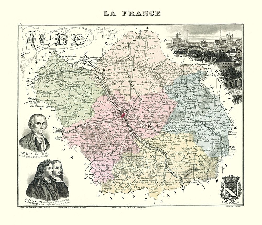 Aube Region France - Migeon 1869