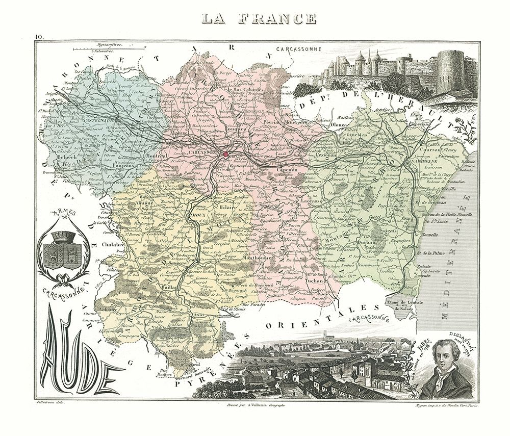 Aude Region France - Migeon 1869