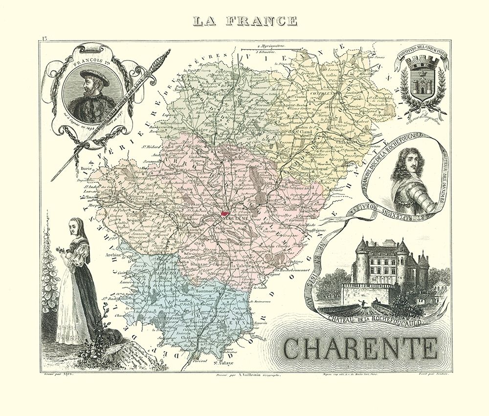 Charente Region France - Migeon 1869