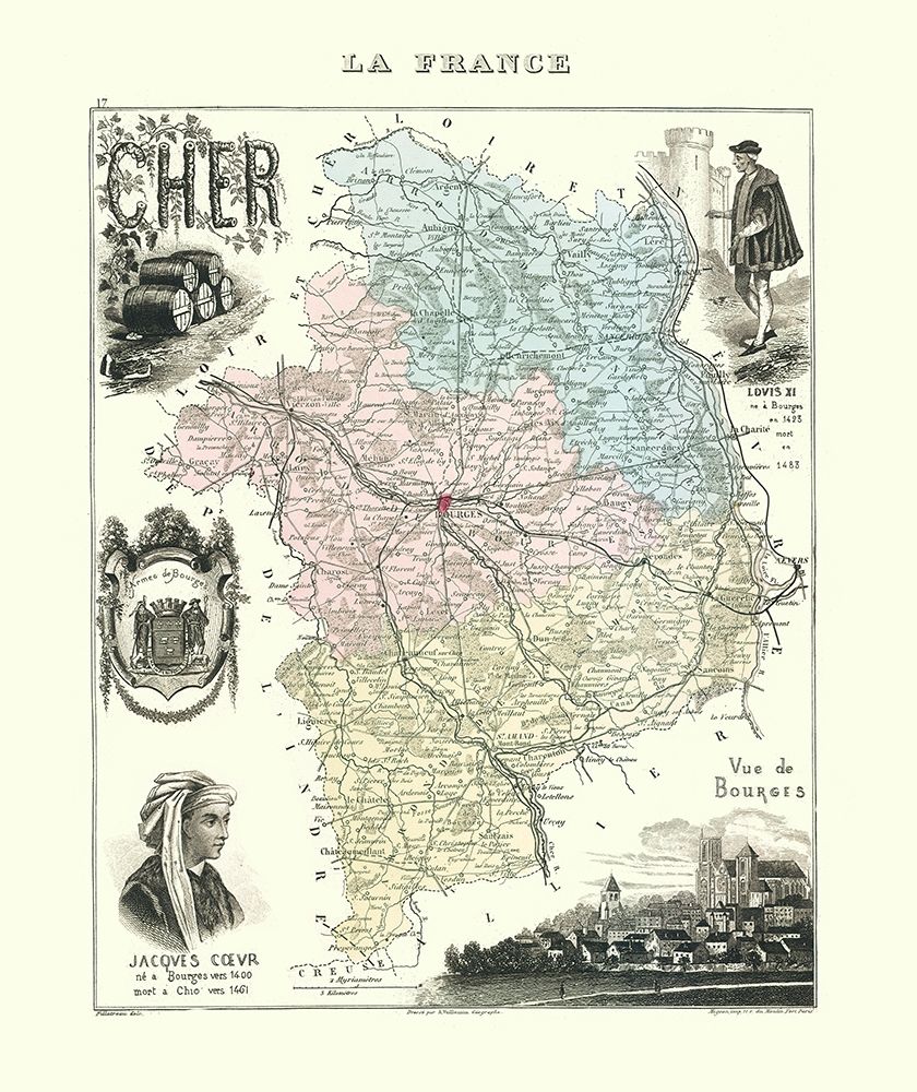Cher Region France - Migeon 1869
