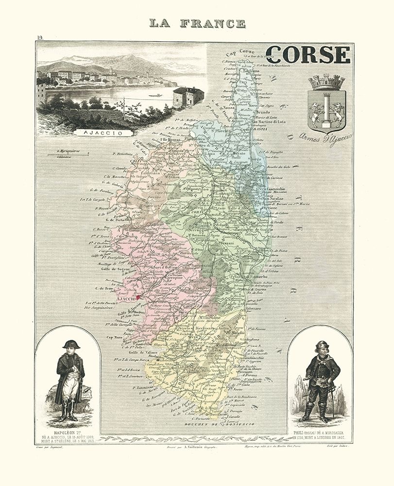 Corse Region France - Migeon 1869