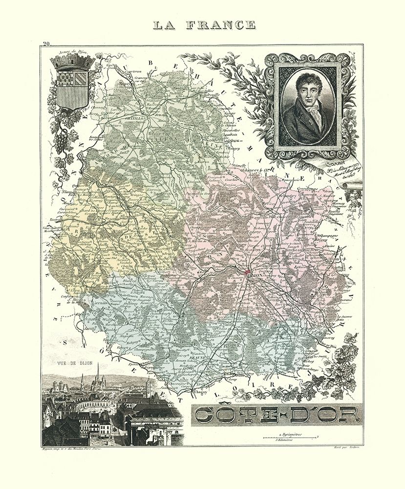 Cote dor Region France - Migeon 1869