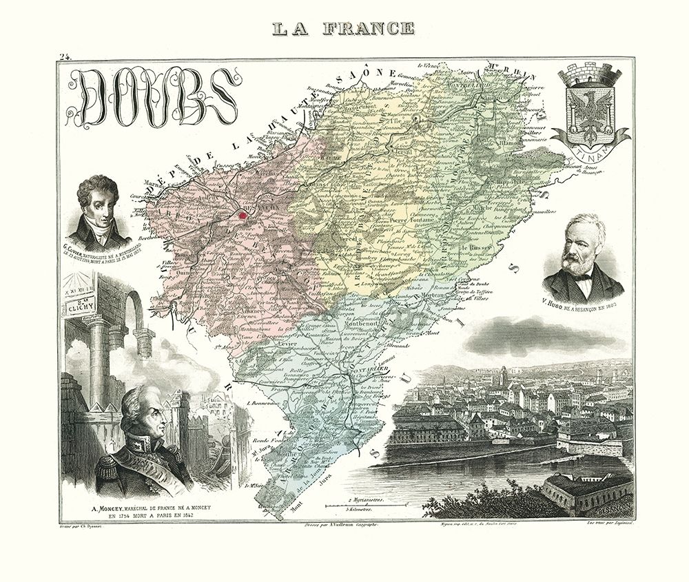 Doubs Region France - Migeon 1869