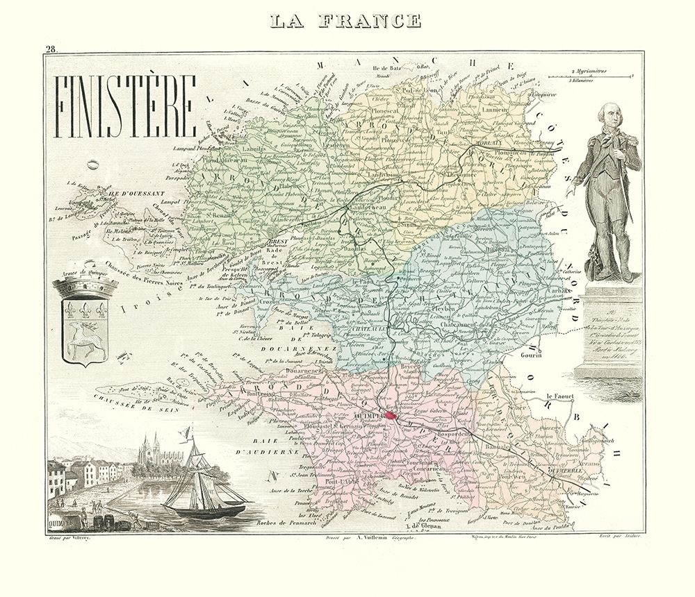 Finistere Region France - Migeon 1869