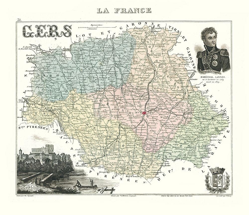 Gers Region France - Migeon 1869