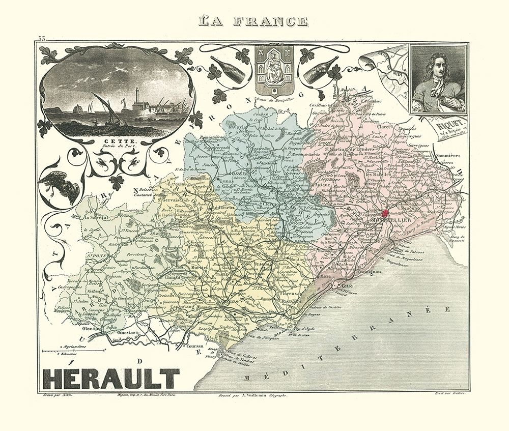 Herault Region France - Migeon 1869