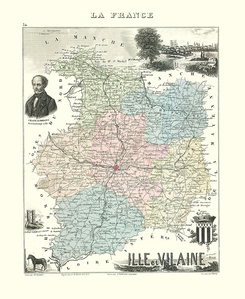 Ille et Vilaine Region France - Migeon 1869