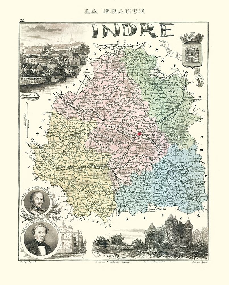 Indre Region France - Migeon 1869