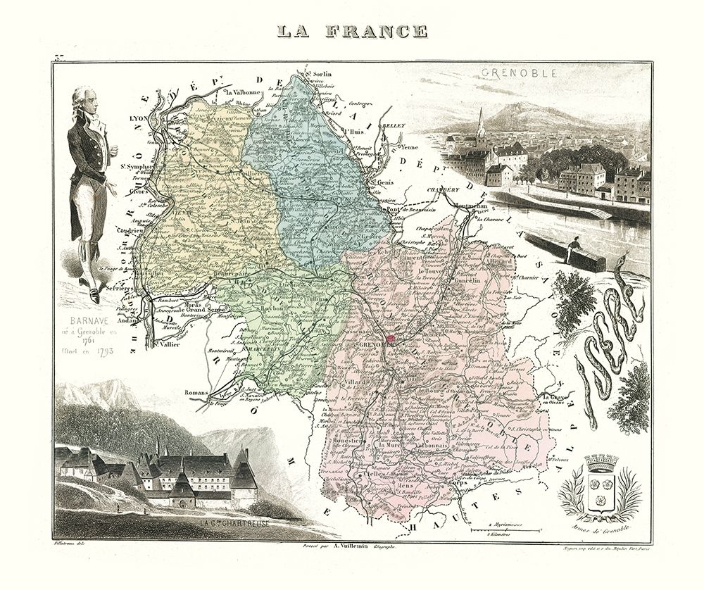 Isere Region France - Migeon 1869